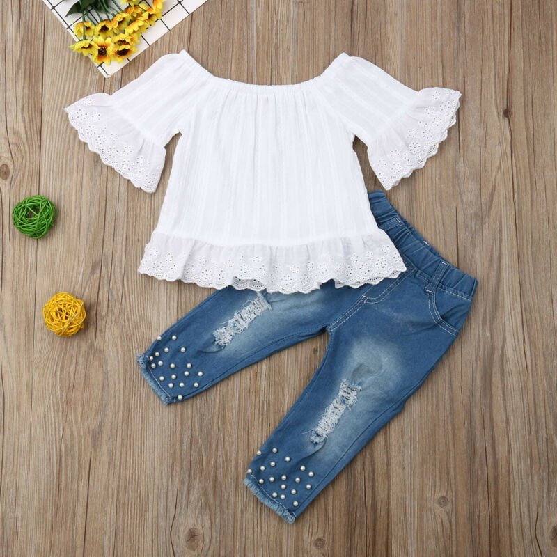 Shirt Shorts Girls Girl Kids Clothes For Baby Set Children - RICALOUX