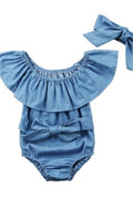Summer Baby Girl Romper Denim Jumpsuit Children Kid Clothes - RICALOUX