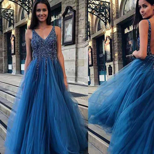 Deep V Club WeDDing DreSS Slim Women DreSSeS Office Printing - RICALOUX