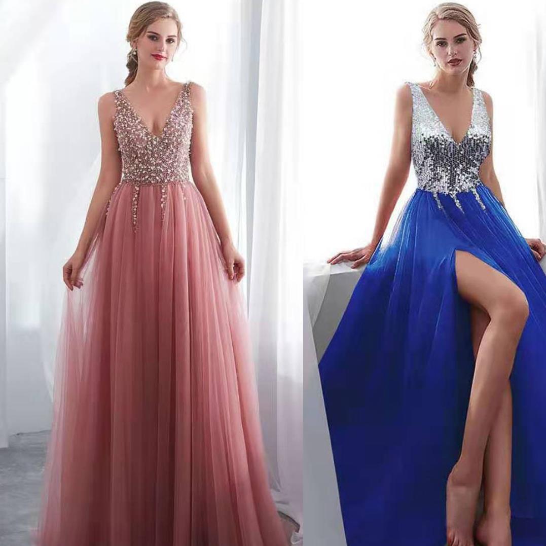Deep V Club WeDDing DreSS Slim Women DreSSeS Office Printing - RICALOUX