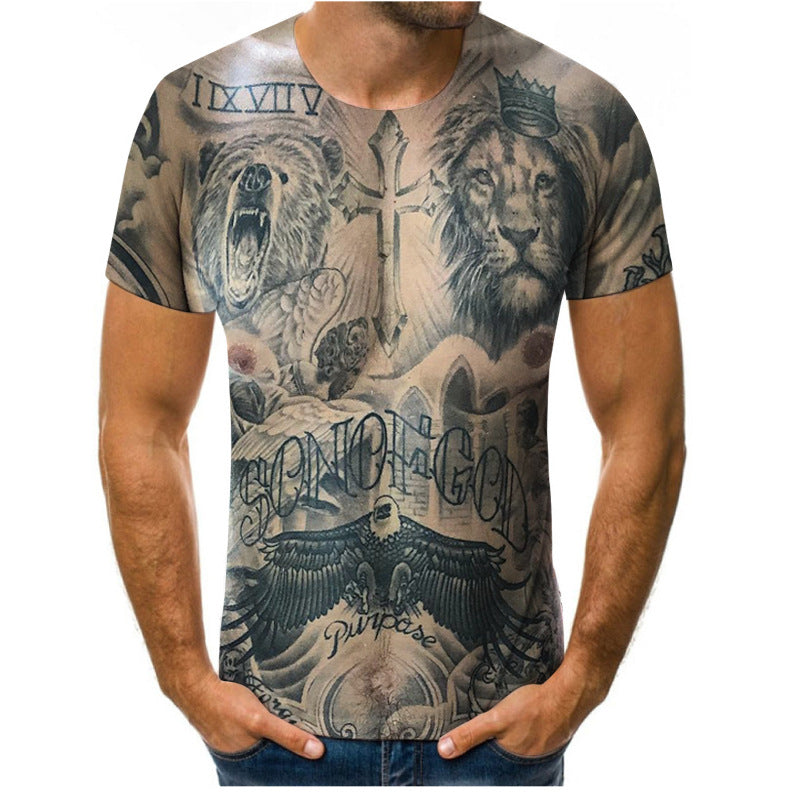 Muscular Men Men Printed Short Sleeves – Premium 0 | RICALOUX