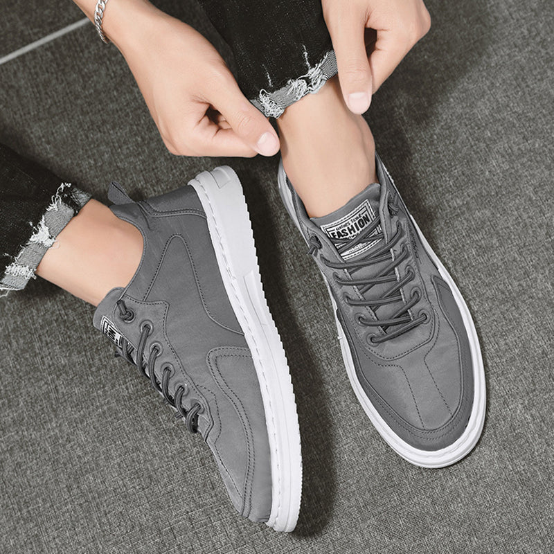 Men Sneakers Lace-up Letter Print Platform Canvas Shoes Sports by Ricaloux