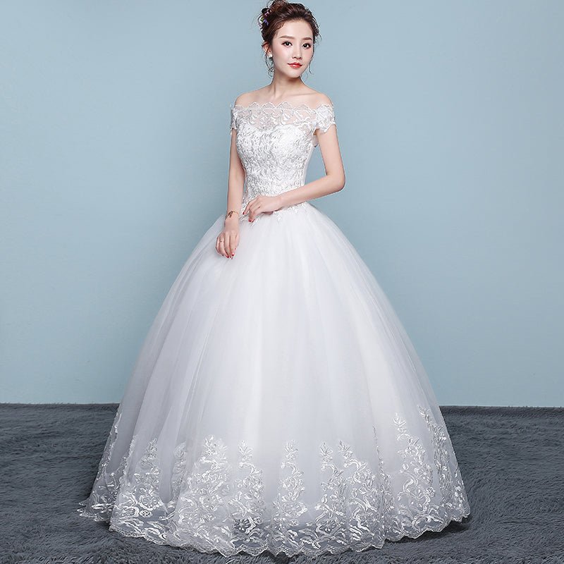 Qidi wedding dress shoulder wedding dress - RICALOUX