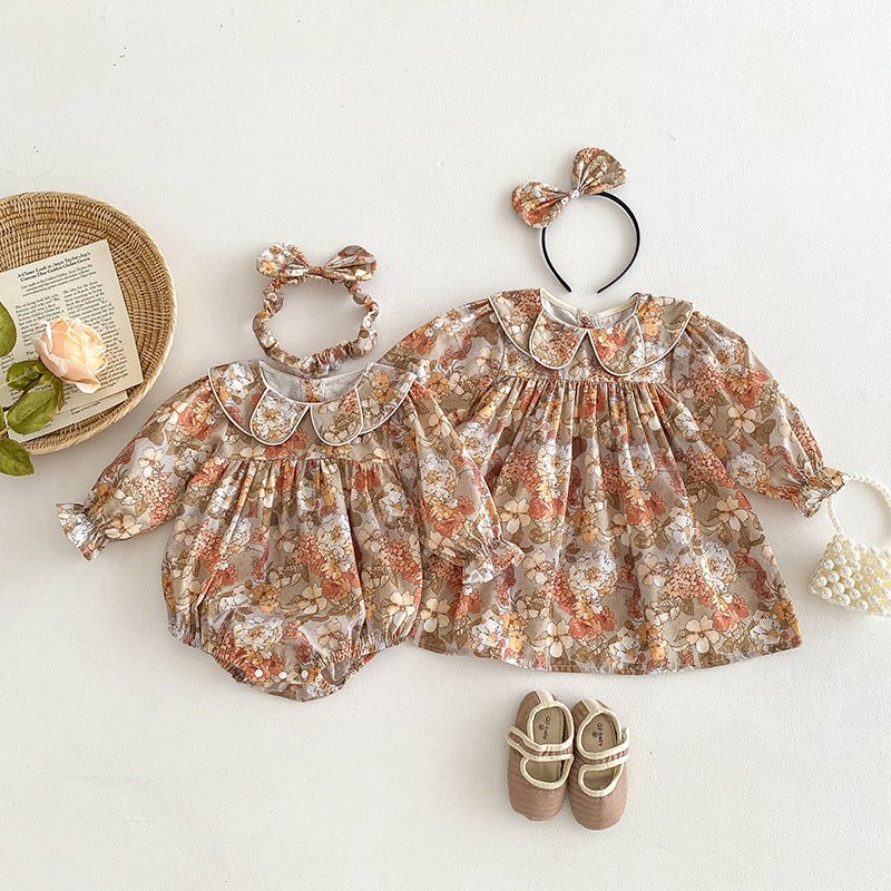 Clothes For Babies Baby Girl Doll Collar Lace Romper - RICALOUX