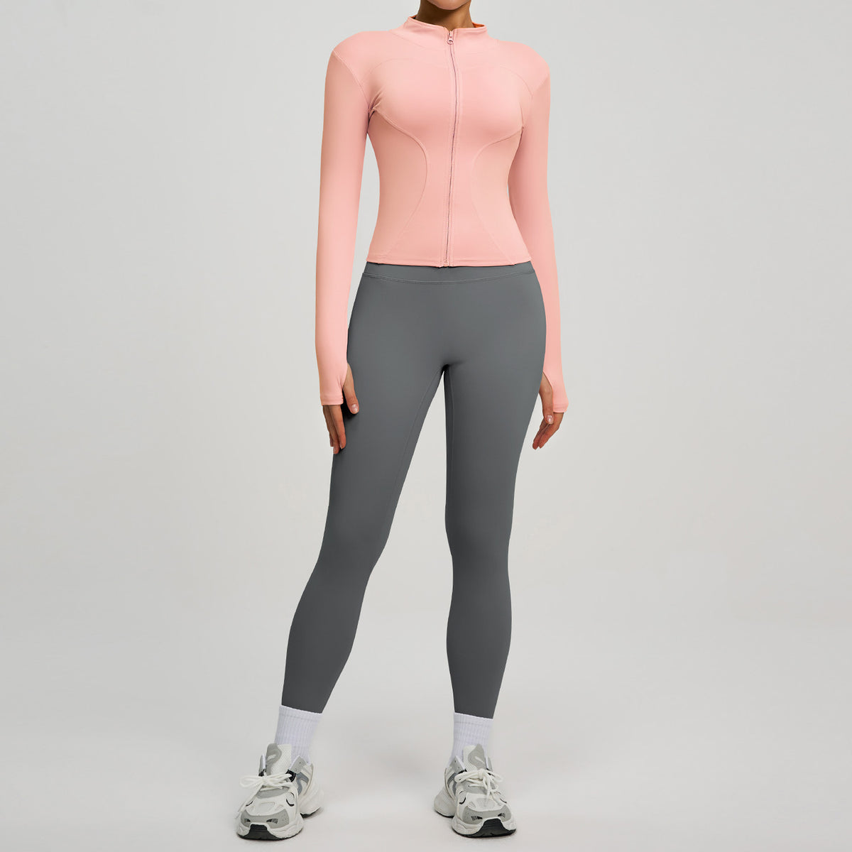 Fitness High-waist Butt-lifting Running Two-piece Set by Ricaloux