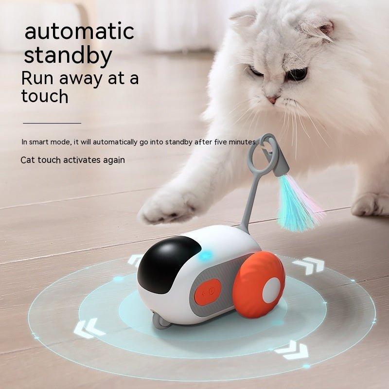 Remote Control Interactive Cat Car Toy USB Charging Chasing Automatic Self-moving Remote Smart Control Car Interactive Cat Toy Pet Products - RICALOUX