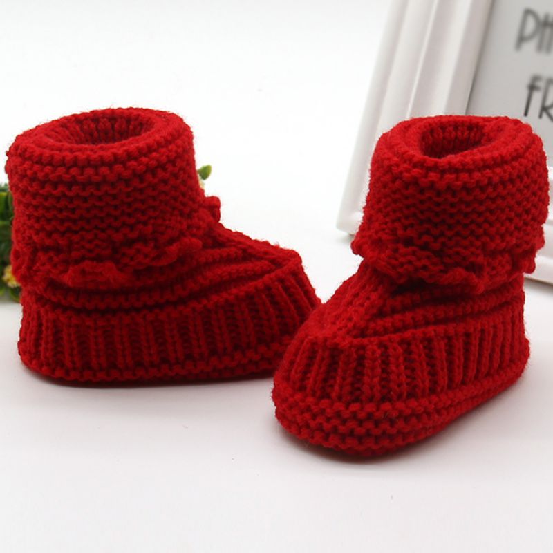Male and female Babies Handmade Knitted Wool Soft Bottom Babies - RICALOUX