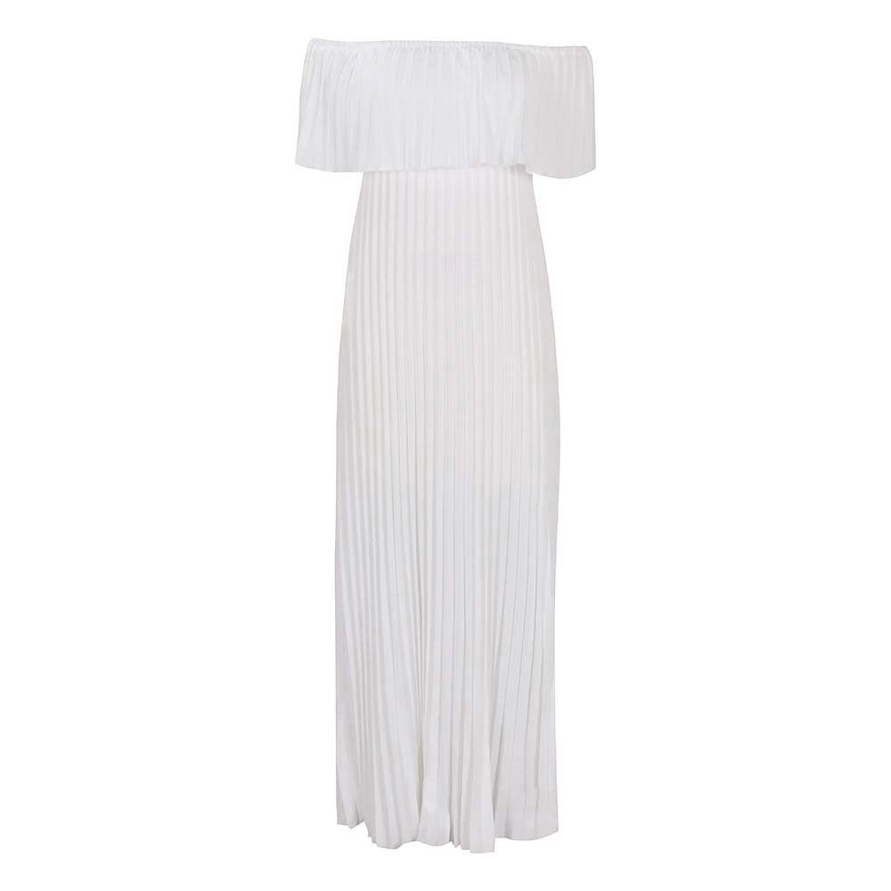 Springs New Sexy Off-shoulder Pleated Dress by Ricaloux