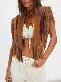 Vintage Slim-Fit Sleeveless Vest Womens Cardigan by Ricaloux