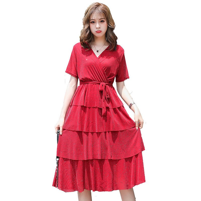 Sexy dress, V-neck dress, cupcake dress - RICALOUX