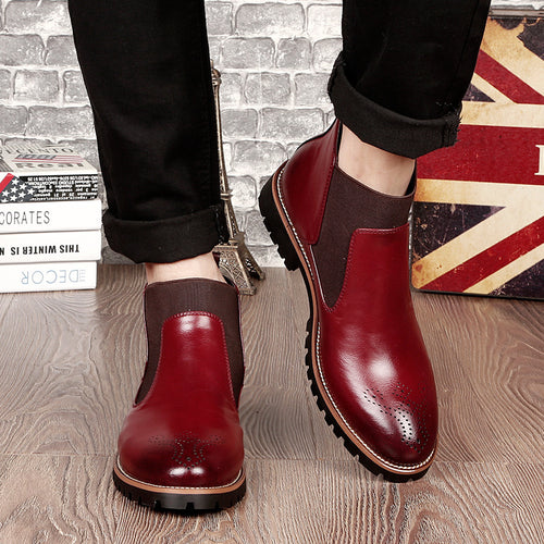 Brock Leather Boots Men Shoes Men Martin Boots by Ricaloux