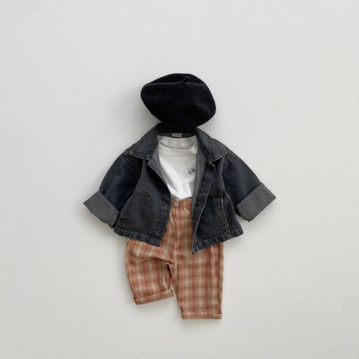Ins Korean Babies' Trousers Plaid Pants - RICALOUX
