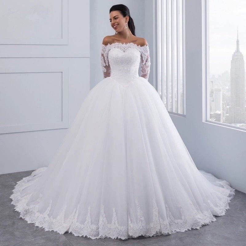 Wedding Bridal Wedding Lace Large Tail - RICALOUX