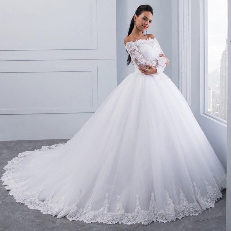 Wedding Bridal Wedding Lace Large Tail - RICALOUX