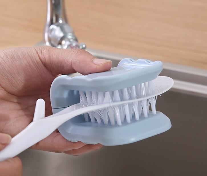 U-Shaped Knife And Cutlery Cleaner Brush Home Kitchen Cleaning Brushes Bristle Scrub Kitchen Washing - RICALOUX