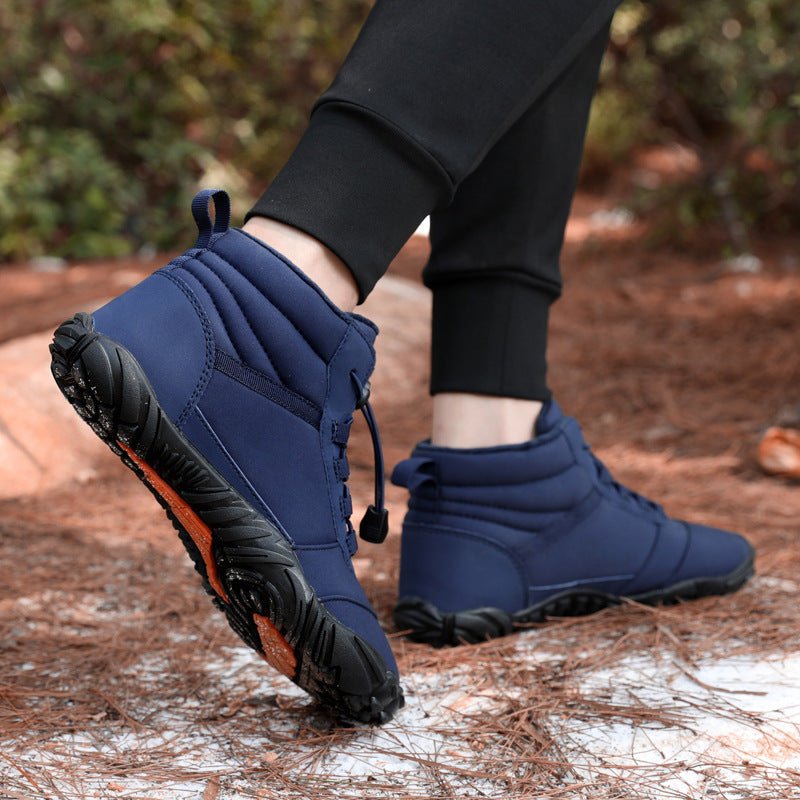 Fleece-lined Waterproof Snow Warm Breathable Couple High-top Casual Cotton Shoes - RICALOUX
