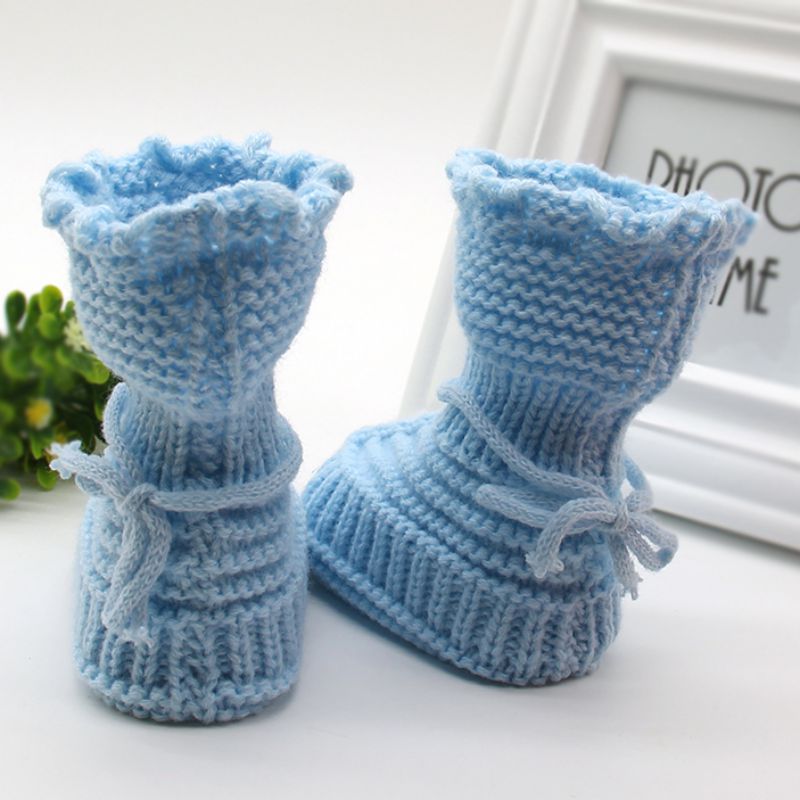 Male and female Babies Handmade Knitted Wool Soft Bottom Babies - RICALOUX