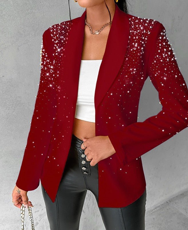 Fashion Casual Bubble Beads Small Suit Women's Clothing - RICALOUX