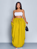 Drawstring Large-Pocket Womens Skirt by Ricaloux