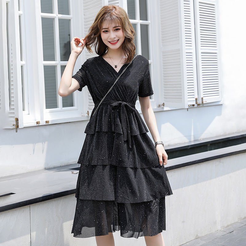 Sexy dress, V-neck dress, cupcake dress - RICALOUX