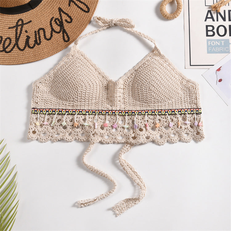 Womens Embroidered Hollow-Out Casual Swimsuit by Ricaloux