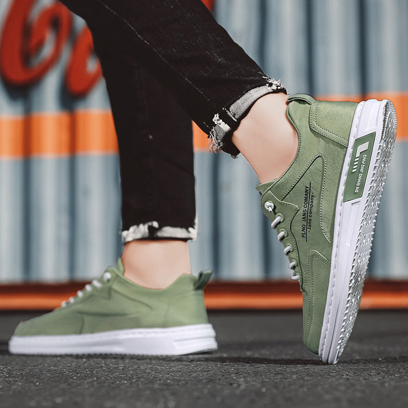 Men Sneakers Lace-up Letter Print Platform Canvas Shoes Sports by Ricaloux