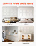 Wall Molding 12 Pack, 20 X 20 In Wainscoting Panels Kit, Lightweight Paintable Polystyrene, Easy To Install, Waterproof Accent Wall Trim For Interior Décor Living Room, Bedroom, Home, White – Premium 0 | RICALOUX
