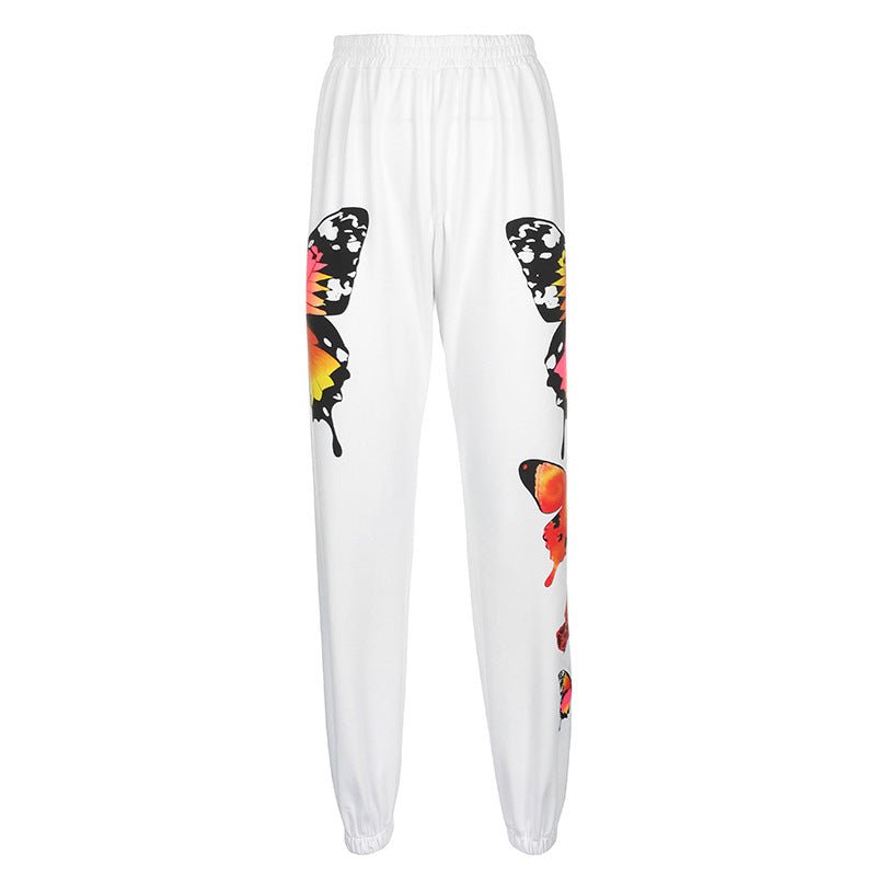 Butterfly print sweatshirt sweatpants - RICALOUX