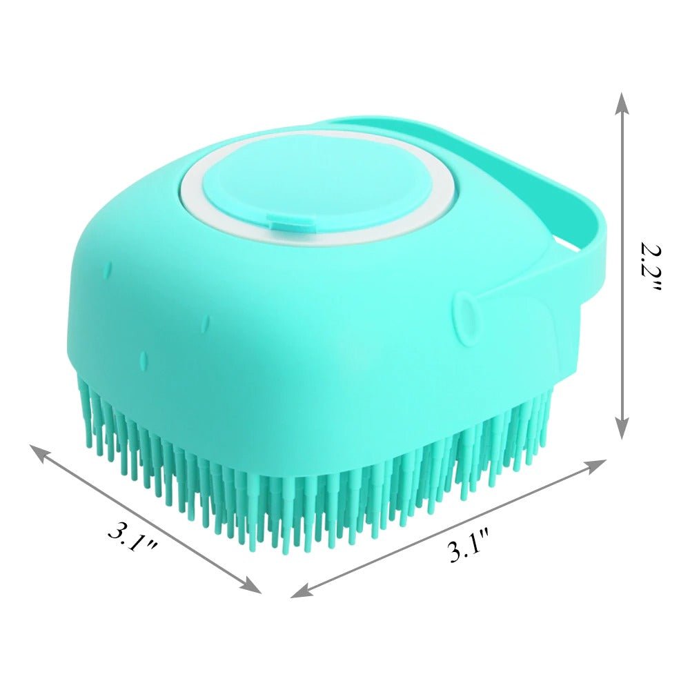 Pet Dog Shampoo Massager Brush Cat Massage Comb Grooming Scrubber Shower Brush For Bathing Short Hair Soft Silicone Brushes - RICALOUX