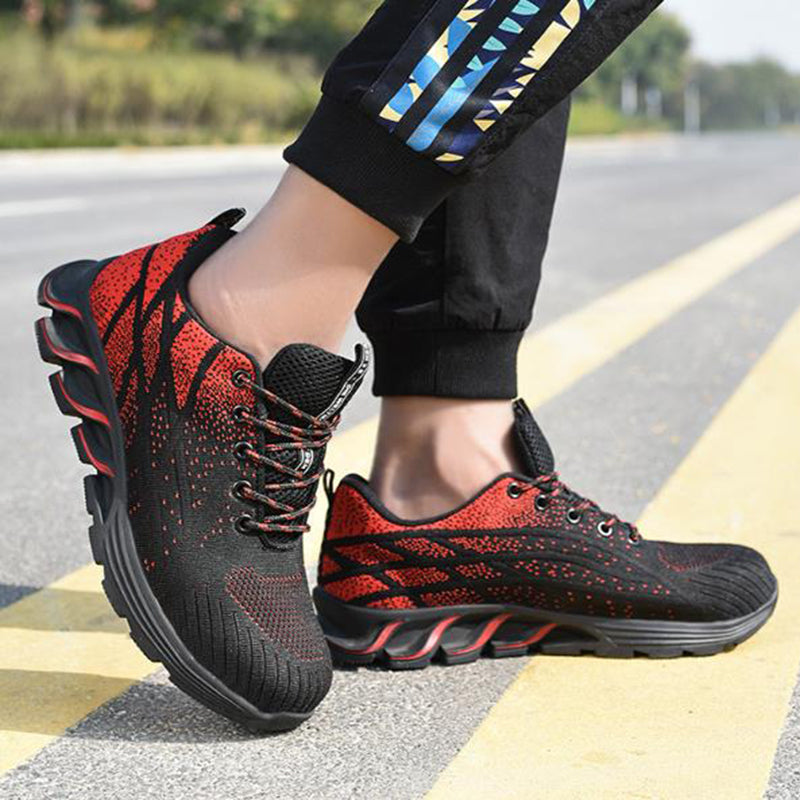 Men Sneakers Indestructible Steel Toe Work Shoes Comfortable Puncture Proof Shoes by Ricaloux