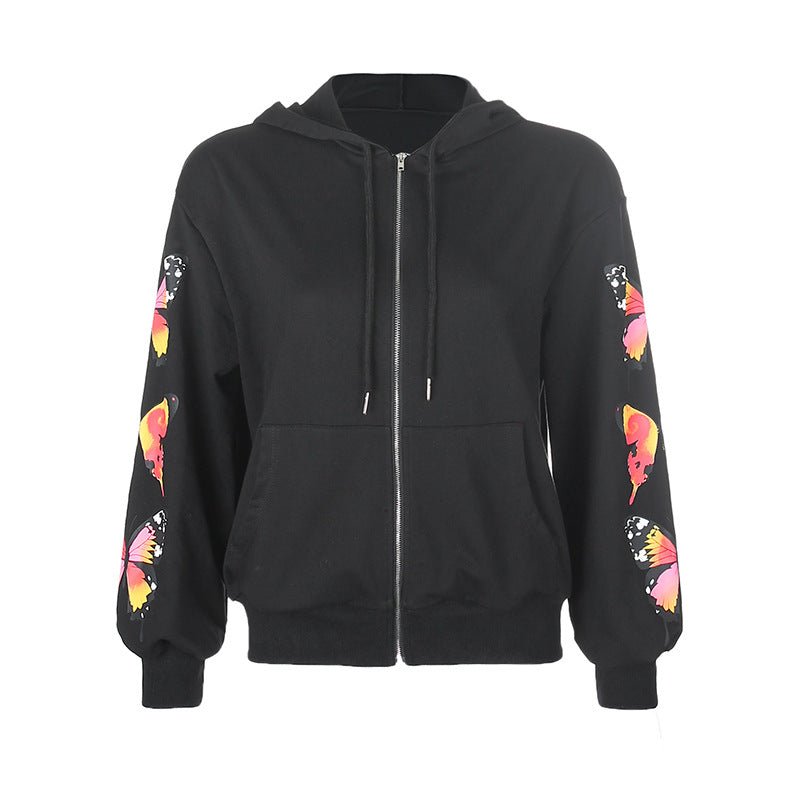 Butterfly print sweatshirt sweatpants - RICALOUX