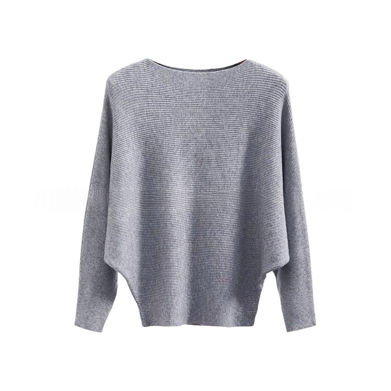 Halter-neck Batwing-sleeve Loose-fit Knit Sweater – Premium 0 | RICALOUX