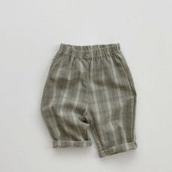 Ins Korean Babies' Trousers Plaid Pants - RICALOUX