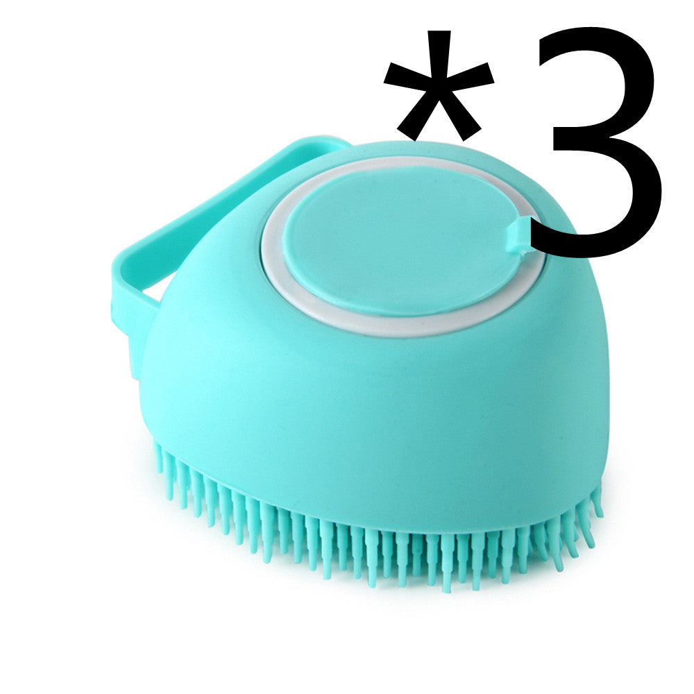 Silicone Dog Bath Massage Gloves Brush Pet Cat Bathroom Cleaning Tool Comb Brush For Dog Can Pour Shampoo Dog Grooming Supplies by Ricaloux