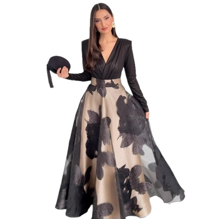 Fashionable Waist-cinching Womens Long-sleeve Skirt Two-piece Set by Ricaloux