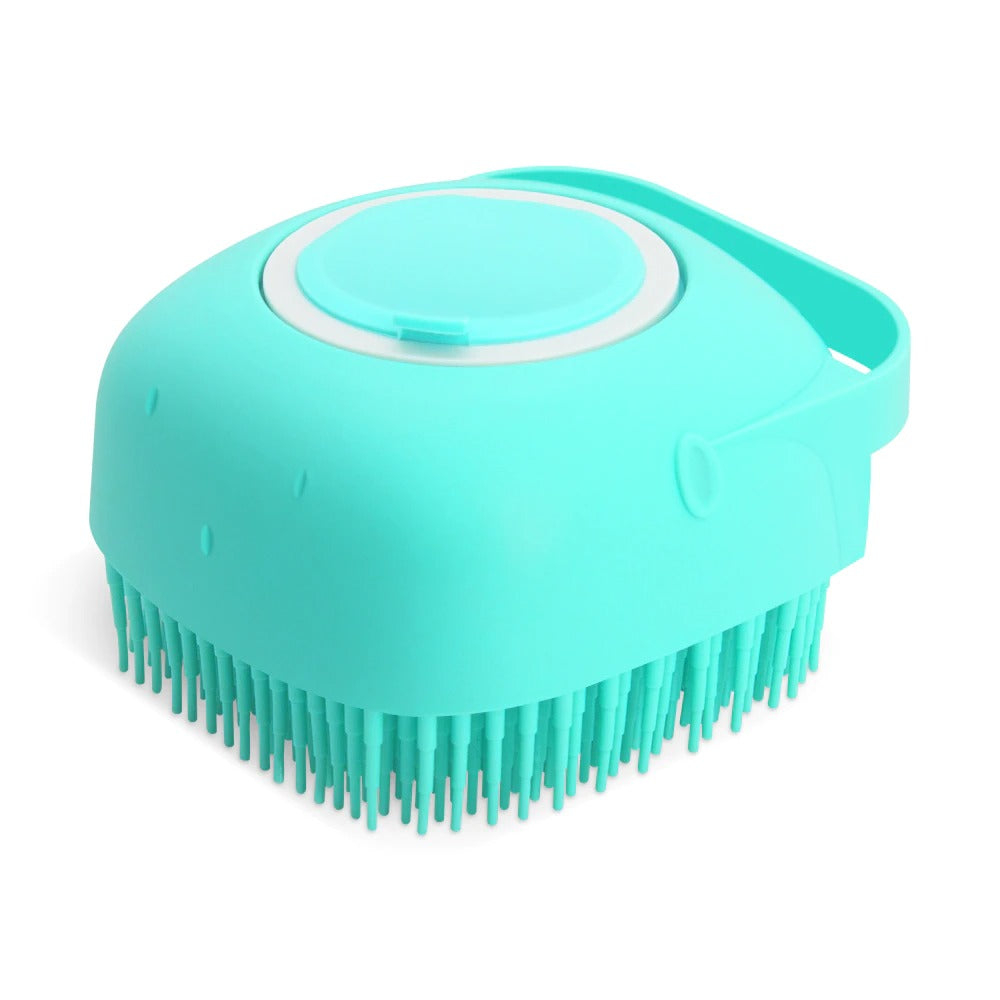 Pet Dog Shampoo Massager Brush Cat Massage Comb Grooming Scrubber Shower Brush For Bathing Short Hair Soft Silicone Brushes by Ricaloux