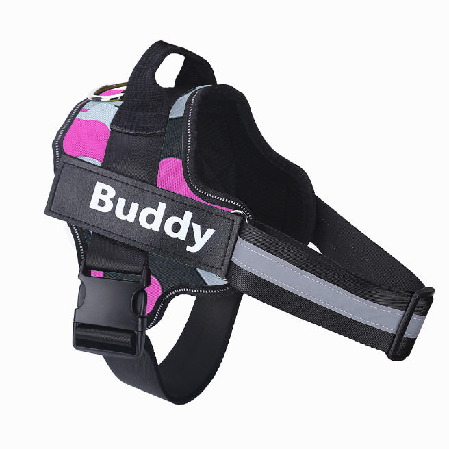 Personalized Dog Harness NO PULL Reflective Breathable Adjustable Pet Harness Vest For Small Large Dog Custom Patch Pet Supplies by Ricaloux