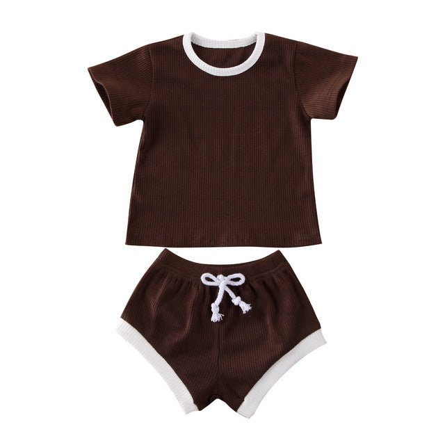 Baby Girl Boy Clothes Short Sleeve Top T shirt Shorts - RICALOUX