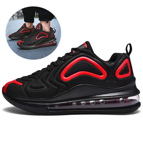 Casual Air Cushion Black Shoes Men Outdoor Breathable Lace-up Sneakers Running Sports Shoes – Premium 4 | RICALOUX