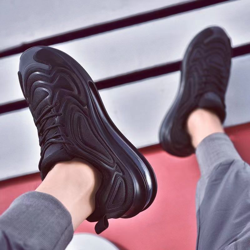 Casual Air Cushion Black Shoes Men Outdoor Breathable Lace-up Sneakers Running Sports Shoes – Premium 4 | RICALOUX