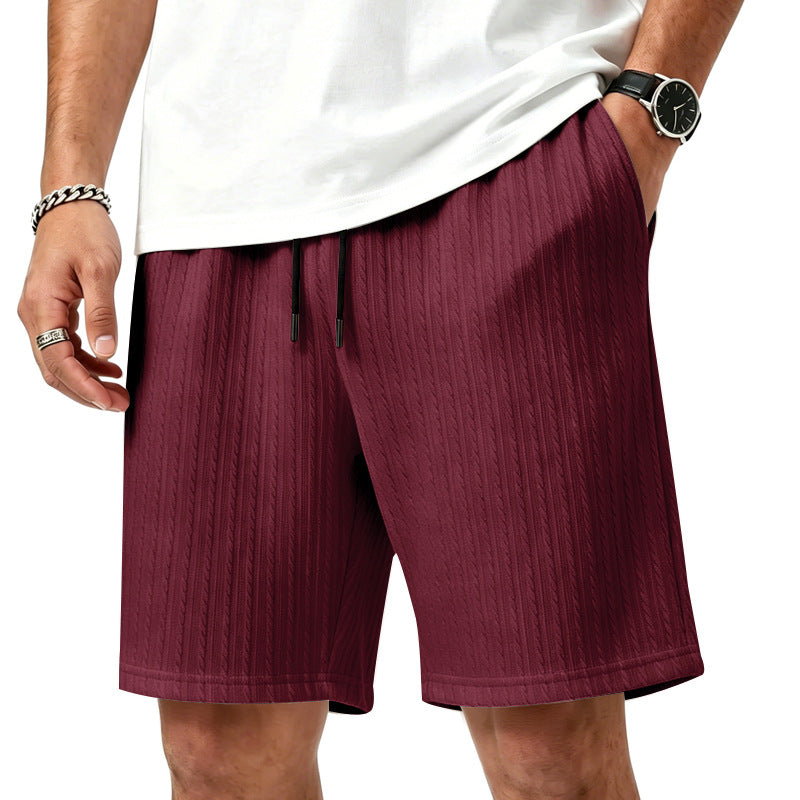 Jacquard Mens Casual Stretch-knit Loose-fit Athletic Shorts by Ricaloux
