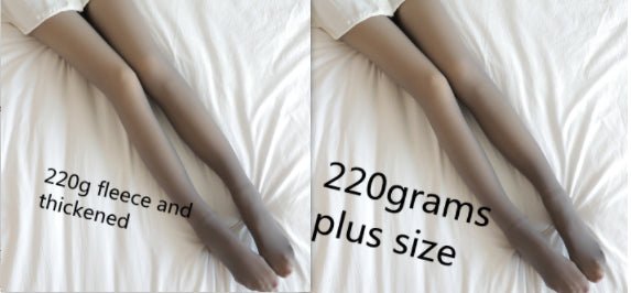Fake Translucent Plus Size Leggings Fleece Lined Tights Fall And Winter Warm Fleece Pantyhose Women Fleece Lined Pantyhose Thermal Winter Tights - RICALOUX