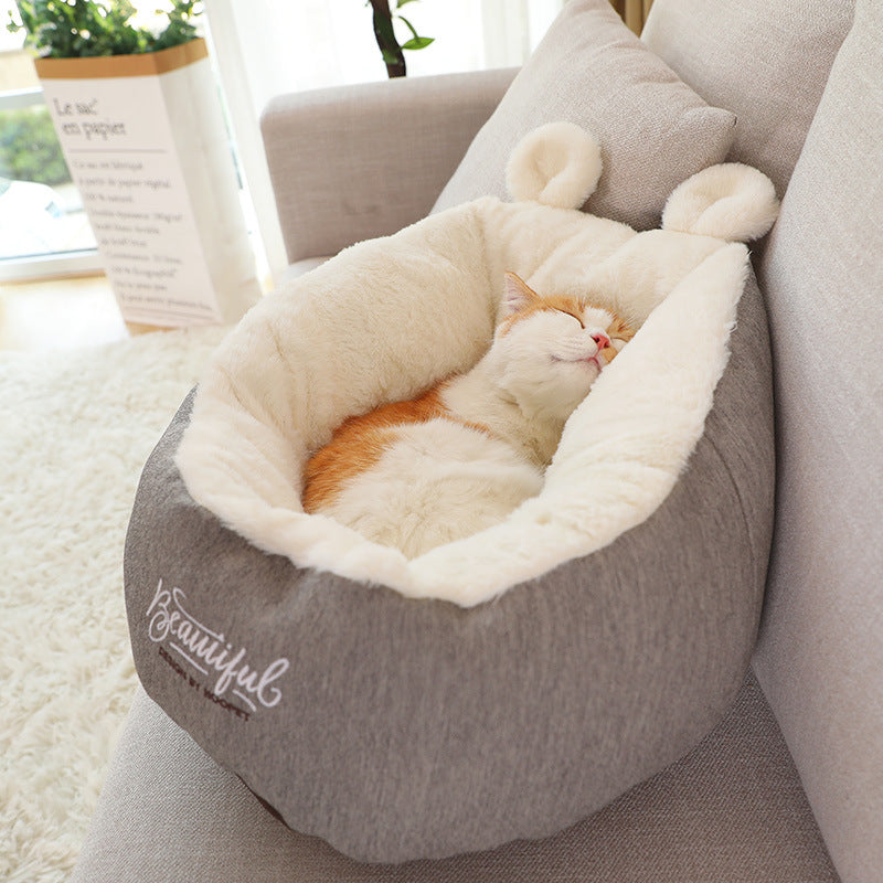 Pet Dog Bed Warming Soft Sleeping Bag Cushion Puppy Kennel by Ricaloux