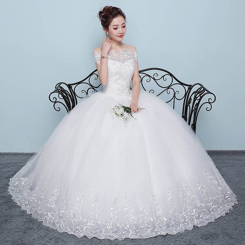 Qidi wedding dress shoulder wedding dress - RICALOUX