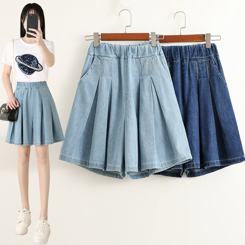 Denim Capri Pants Versatile And Relaxed-fit Summer Mid-length Shorts – Premium 0 | RICALOUX