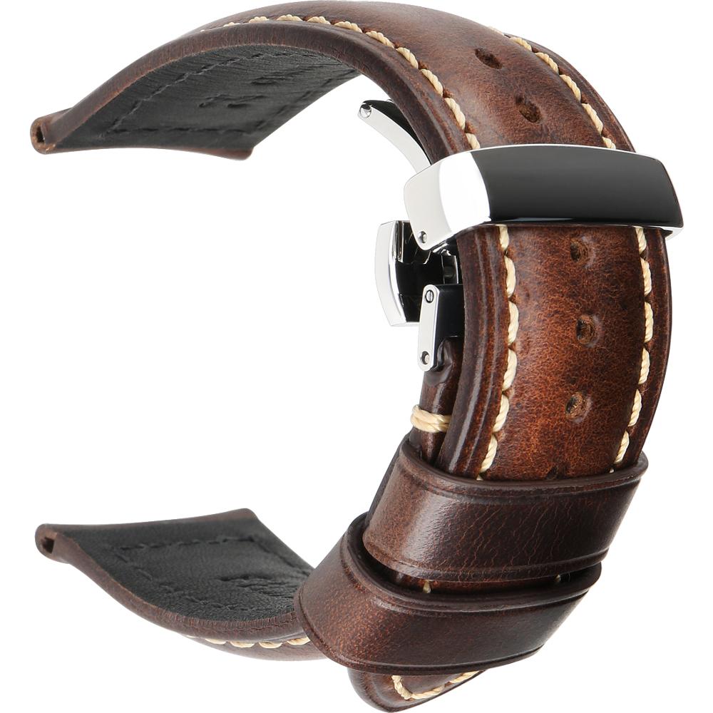 Men's Vintage Oil Wax Leather Craft Leather Strap – Premium 0 | RICALOUX