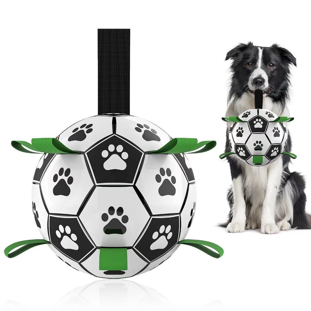 Interactive Dog Football Toy Soccer Ball Inflated Training Toy For Dogs Outdoor Border Collie Balls For Large Dogs Pet Supplies by Ricaloux