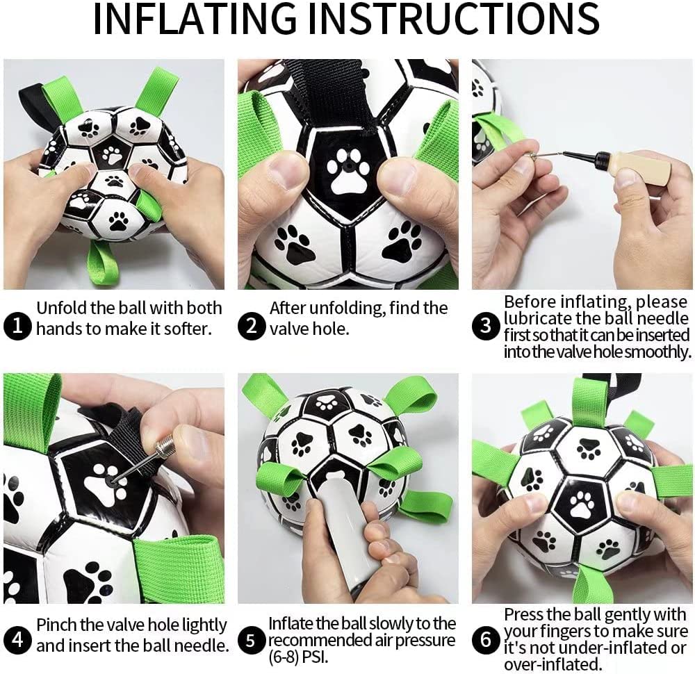 Interactive Dog Football Toy Soccer Ball Inflated Training Toy For Dogs Outdoor Border Collie Balls For Large Dogs Pet Supplies by Ricaloux