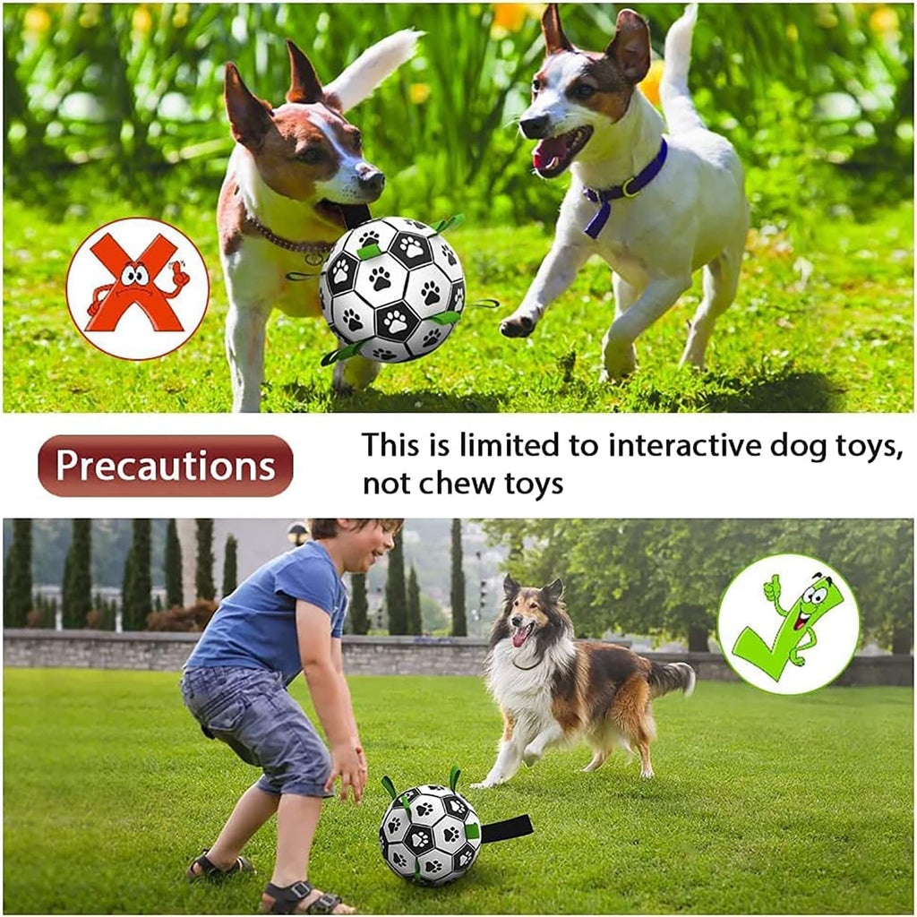 Interactive Dog Football Toy Soccer Ball Inflated Training Toy For Dogs Outdoor Border Collie Balls For Large Dogs Pet Supplies by Ricaloux