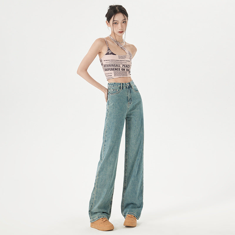 Womens Slim Straight-leg Jeans New Autumn Style by Ricaloux